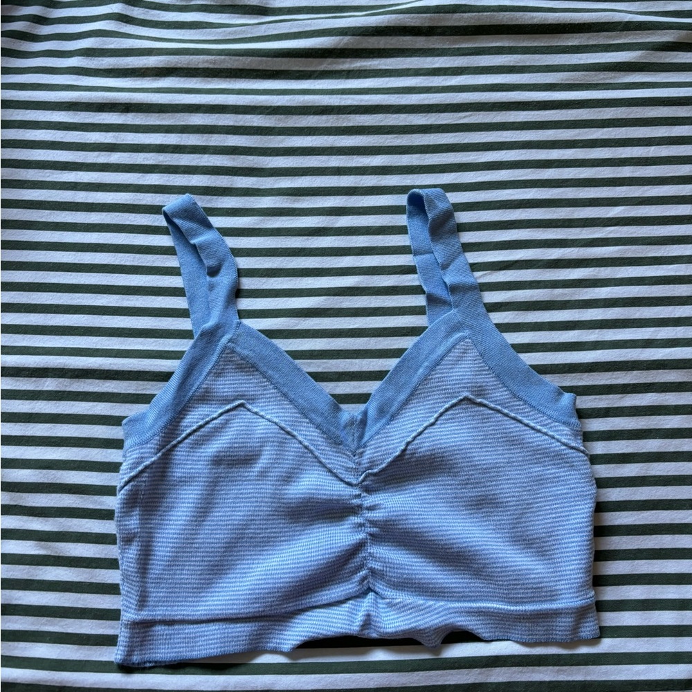 Cotton On Light Blue Ribbed Top